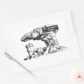 Teken van de top van Washington Rechthoekige Sticker (Envelop)