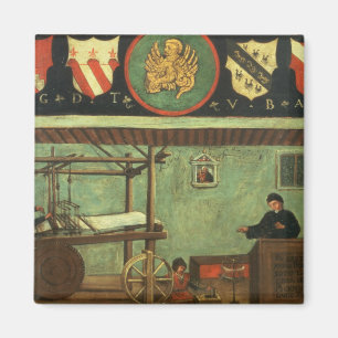 Teken van de Venetiaanse Weavers-Guild (paneel) Magneet