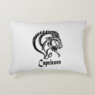 Teken van de Zodiac Capricorn en Symbool Silver Accent Kussen