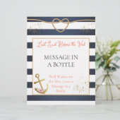 Teken van een nautisch bruidsdouchebericht in een (Staand voorkant)