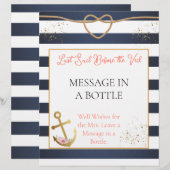 Teken van een nautisch bruidsdouchebericht in een (Voorkant / Achterkant)