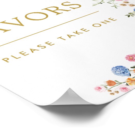 Teken van Favorieten | Kleurrijke Spring Wildflowe Poster (Hoek)