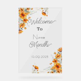 Teken van Floral Acrylic Mendhi Acryl Bord