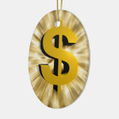 teken van geld keramisch ornament (Links)