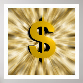 teken van geld poster