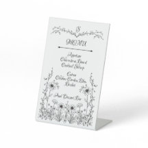 Teken van het bloemenmenu