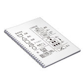 Teken van het notitieboek voor de wasvermelding (Rechterzijde)