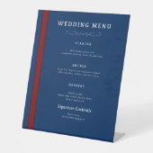 Teken van het trouwmenu reclamebord met voetstuk (Voorkant)