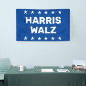 Teken van Kamala Harris Tim Walz Yard Spandoek (Beurs)