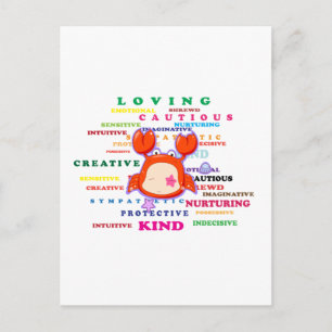 Teken van kankerdierentuin briefkaart