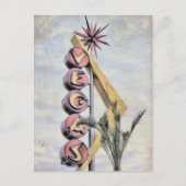 Teken van Las Vegas Retro Nevada Las Vegas Briefkaart (Voorkant)