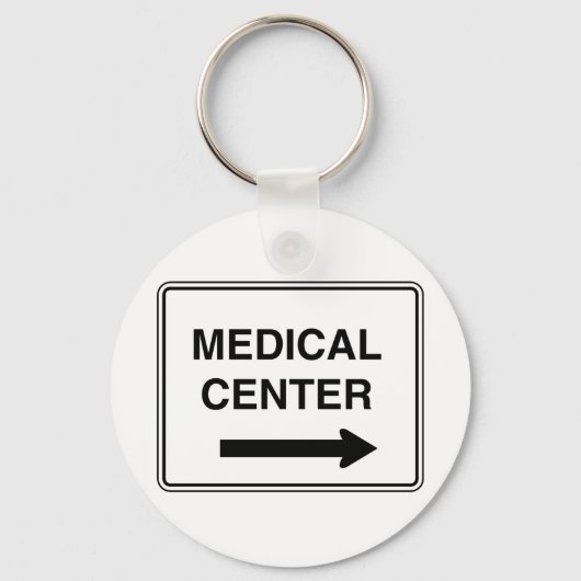 Teken van medisch centrum sleutelhanger (Achterkant)