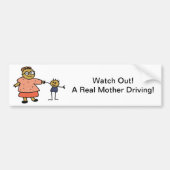 Teken van moeder en kind voor Moederdag Bumpersticker (Voorkant)