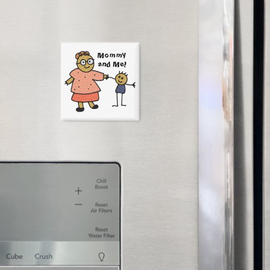 Teken van moeder en kind voor Moederdag Magneet (Insitu (Koelkast))