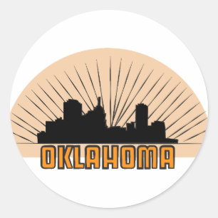 Teken van Oklahoma City Ronde Sticker