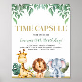 Teken van tijdcapsule | Wild ONE verjaardagsfeestj Poster (Voorkant)