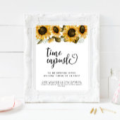 Teken van tijdcapsule | Zonnebloem Verjaardagsfees Poster