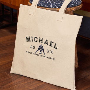 Teken van uitmuntendheid sport afstudeergeschenk v tote bag