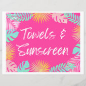 Teken voor handdoeken en zonneschermen | Pool Part (Voorkant)