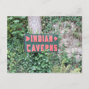 teken voor het Briefkaart van de indiase caverns