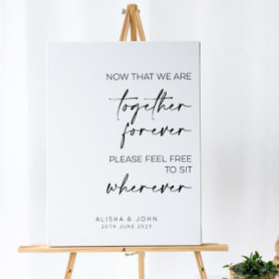 Teken voor open bruiloft // Geen zitplaatsingsplan Canvas Afdruk