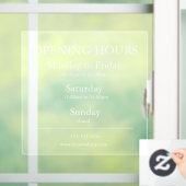 Teken voor openingstijden | Raamsticker (Huis)