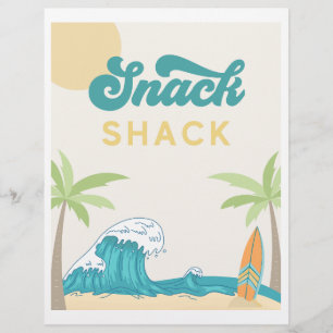 Teken voor Surf van Surf Shack Surf-voedselbord