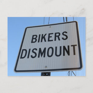 Teken voor verwijderen van fietsen briefkaart