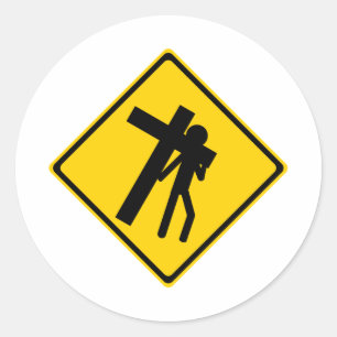 Teken voor weggebruik ronde sticker