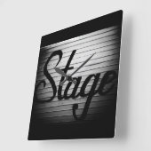 teken "werkgebied" vierkante klok (Hoek)