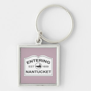 Teken White en Lavender in Nantucket Keepomwille Sleutelhanger