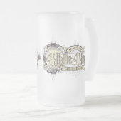 teken witte wijndag matglas bierpul (Voorkant rechts)