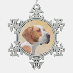 Tekenaanwijzer - Kute Original Dog Art Tin Sneeuwvlok Ornament