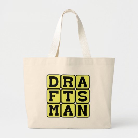 Tekenaar, Technisch Plan Maker Grote Tote Bag (Voorkant)