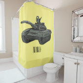 Tekenafbeelding cartoon douchegordijn (In situ)