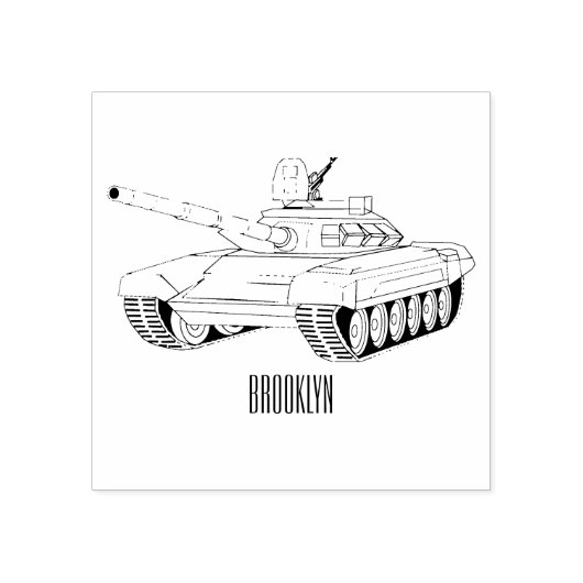 Tekenafbeelding cartoon rubberstempel (Afrduk)