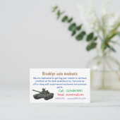 Tekenafbeelding cartoon visitekaartje (Staand voorkant)