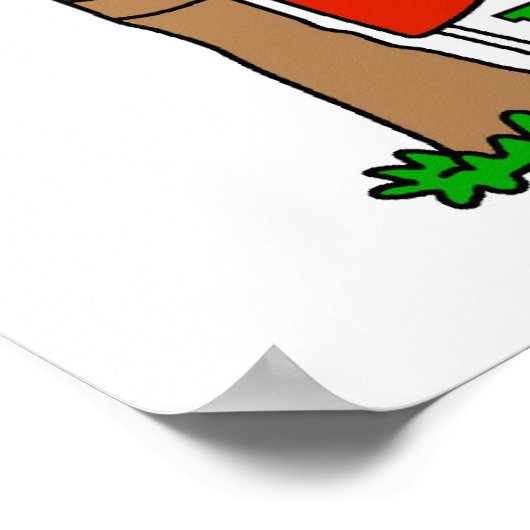 Tekenafbeelding - T-shirts en schenkingen Poster (Hoek)