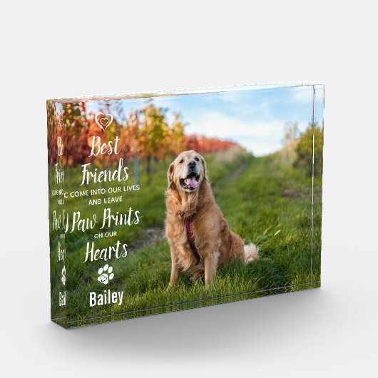 Tekenafdrukken op onze denkhond van het hart fotoblokken (Links)