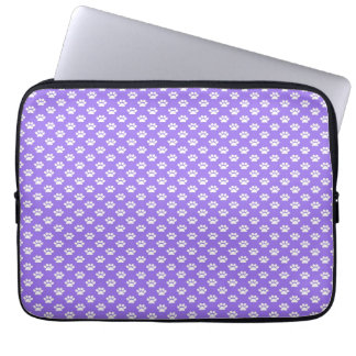 Tekenafdrukken op Paars Laptop Sleeve