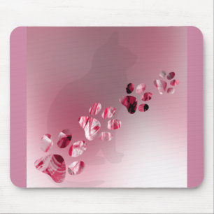 Tekenafdrukken van katten, honden, puppies voor hu muismat