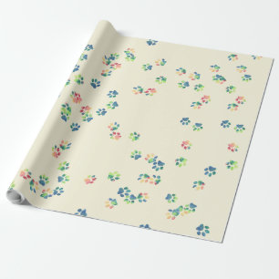Tekenafdrukken voor huisdieren cadeaupapier