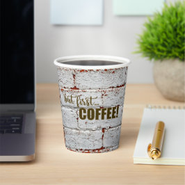 Tekenbak hout papieren bekers