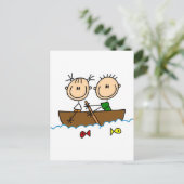 Tekenbalk Vist overhemden en cadeaus Briefkaart (Staand voorkant)