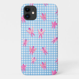 Tekenbewustzijn borstkanker roze lint vlinder iPhone 11 hoesje