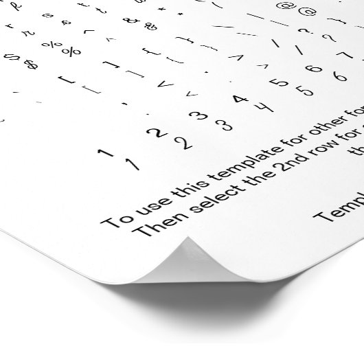 Tekenblad almerian Script Font voor Zazzle Poster (Hoek)
