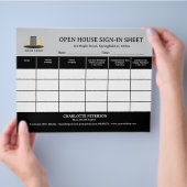 Tekenblad voor open huis van makelaar flyer (Hand)
