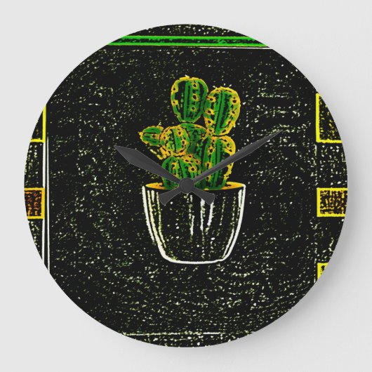 Tekencactus Grote Klok (Voorkant)