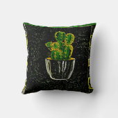 Tekencactus Kussen (Achterkant)