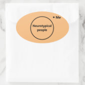 Tekendiagram niet standaard ovale sticker (Tas)